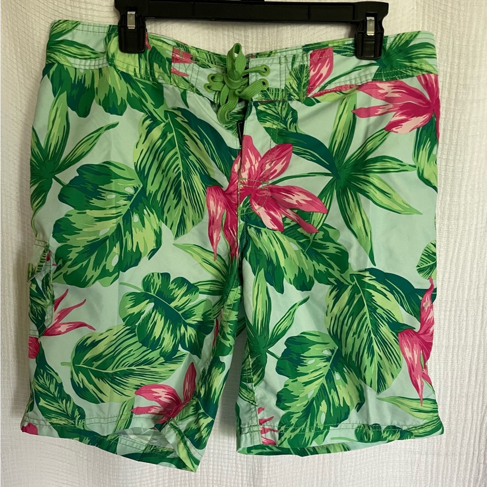 BUNDLE  3/$10!! Kanu Surf Green and Pink Women's Swim Board Shorts